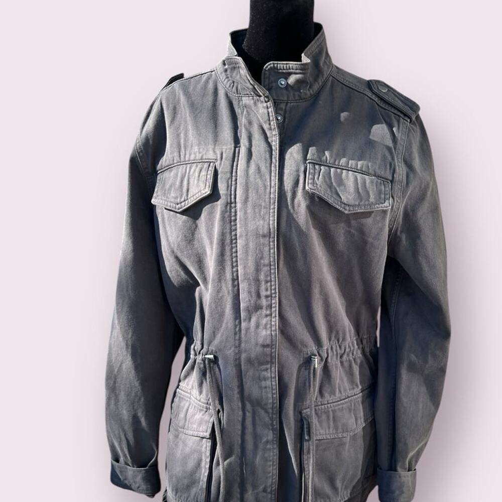 Lucky Brand – live in love women’s size L gray jacket with drawstring waist